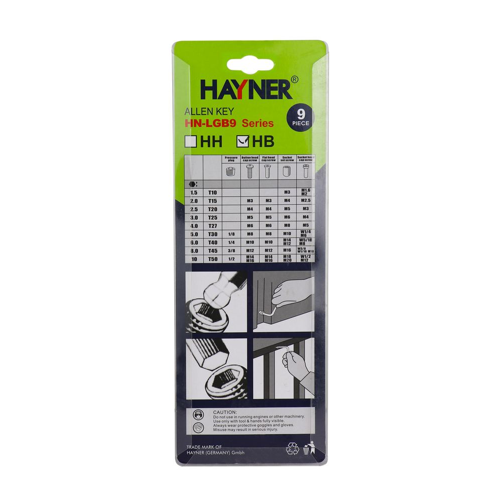 Bộ thanh lục giác HAYNER (9 chi tiết) HN-LGB9