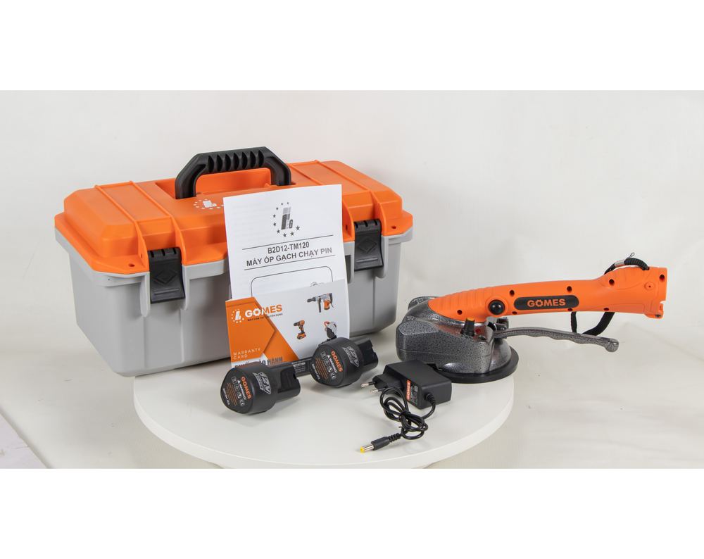 Máy lát gạch chạy pin (Pin Li-ion, Giảm chấn động) GOMES B2D12-TM120